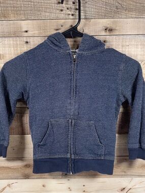 Arizona Jeans Denim Blue Girls (4T) Hood Jacket Zipper Cotton Lightweight Coat
